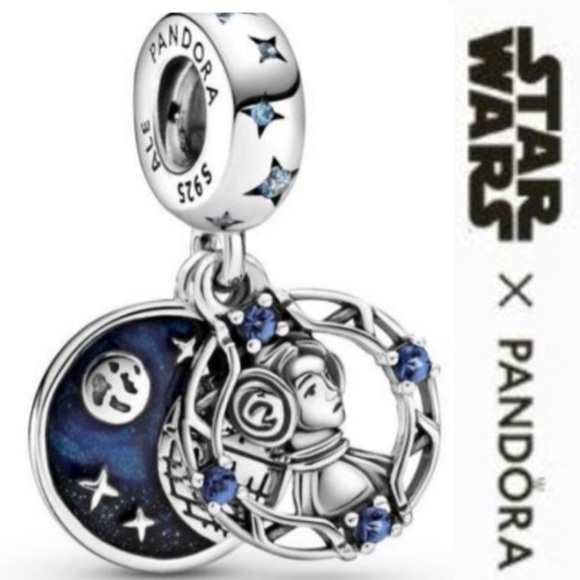 NWOT Pandora x Star Wars Princess Leia Bilayer Dangle Charm 799251C01 - Picture 1 of 16